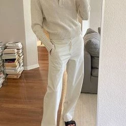 Levency New In V Turndown Collar Sweater