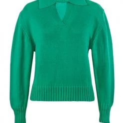 Levency New In V Turndown Collar Sweater