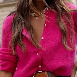 Levency Button O Neck Cardigan New In