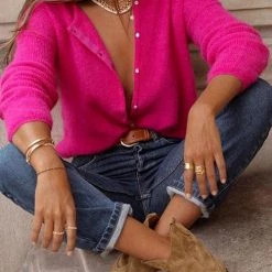 Levency Button O Neck Cardigan New In