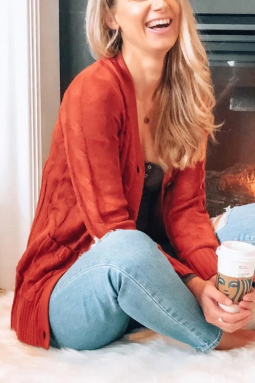 Levency Button Cable Knit Cardigan New In 20 Levency Button Cable Knit Cardigan New In