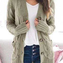 Levency Button Cable Knit Cardigan New In 74 Levency Button Cable Knit Cardigan New In