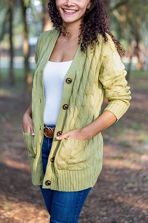 Levency Button Cable Knit Cardigan New In 11 Levency Button Cable Knit Cardigan New In