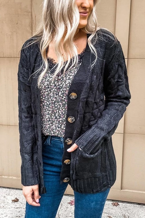 Levency Button Cable Knit Cardigan New In 32 Levency Button Cable Knit Cardigan New In