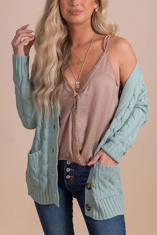 Levency Button Cable Knit Cardigan New In 5 Levency Button Cable Knit Cardigan New In