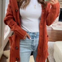 Levency Button Cable Knit Cardigan New In 43 Levency Button Cable Knit Cardigan New In