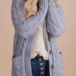 Levency Button Cable Knit Cardigan New In 47 Levency Button Cable Knit Cardigan New In