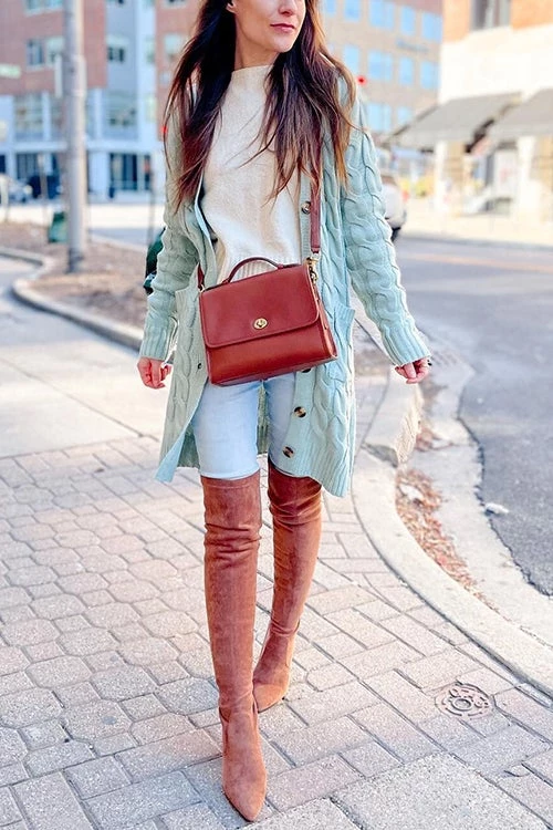 Levency Button Cable Knit Cardigan New In 19 Levency Button Cable Knit Cardigan New In