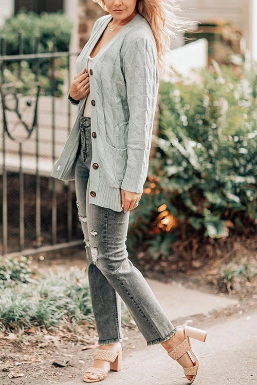 Levency Button Cable Knit Cardigan New In 25 Levency Button Cable Knit Cardigan New In