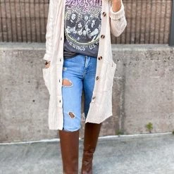 Levency Button Cable Knit Cardigan New In 57 Levency Button Cable Knit Cardigan New In