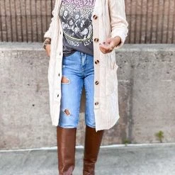 Levency Button Cable Knit Cardigan New In 71 Levency Button Cable Knit Cardigan New In