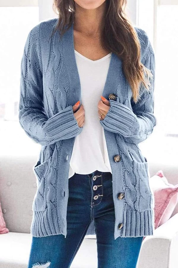 Levency Button Cable Knit Cardigan New In 39 Levency Button Cable Knit Cardigan New In