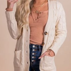 Levency Button Cable Knit Cardigan New In 67 Levency Button Cable Knit Cardigan New In