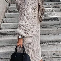 Levency New In Puff Sleeve Twist Long Cardigan