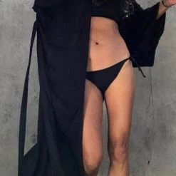 Levency Oversized Bleted Kimono Robe New In