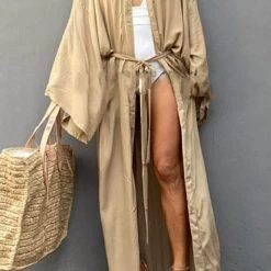 Levency Oversized Bleted Kimono Robe New In