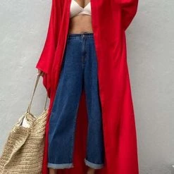 Levency Oversized Bleted Kimono Robe New In