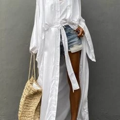 Levency Oversized Bleted Kimono Robe New In