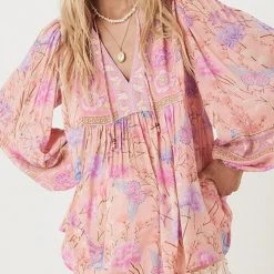 Levency New In Gypsy Floral Long Sleeve Blouse