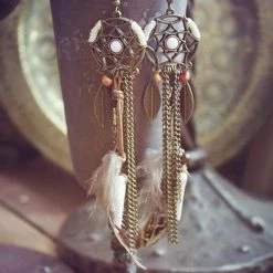 Levency Feather Dreamcather Earring 11 Levency Feather Dreamcather Earring