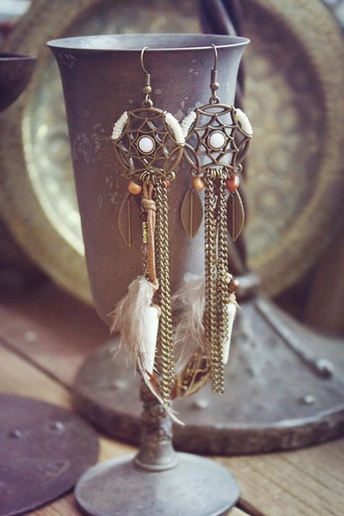 Levency Feather Dreamcather Earring 5 Levency Feather Dreamcather Earring