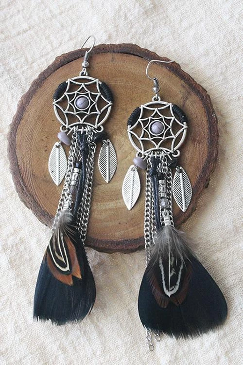 Levency Feather Dreamcather Earring 6 Levency Feather Dreamcather Earring