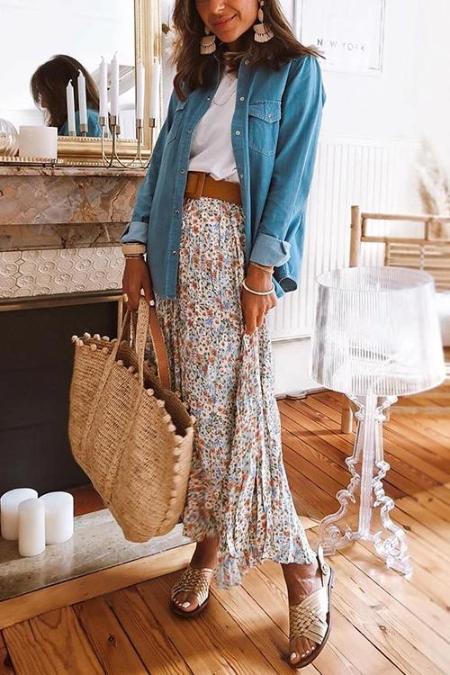 Levency Turndown Collar Pocket Denim Shirt 9 Levency Turndown Collar Pocket Denim Shirt