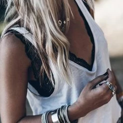 Levency Solid U Neck Tank Top New In