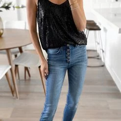 Levency New In Sparkling Sleeveless Tank Top