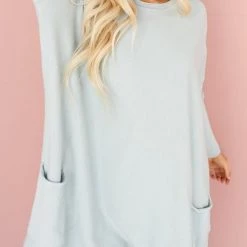 Levency Pockets Long Sleeve Loose T Shirt