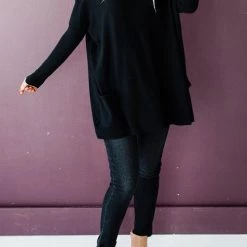 Levency Pockets Long Sleeve Loose T Shirt