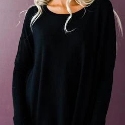 Levency Pockets Long Sleeve Loose T Shirt