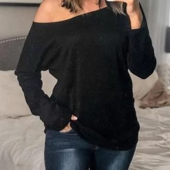 Levency Dew Shoulder Long Sleeve T Shirt New In