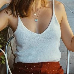 Levency New In Solid Knit Slip Top