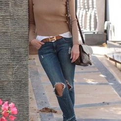 Levency New In Side Button Long Sleeve T Shirt