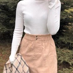 Levency New In High Collar Knit Long Sleeve T Shirt