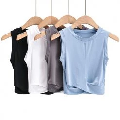Levency Cross O Neck Tank Top New In