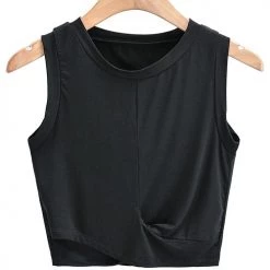 Levency Cross O Neck Tank Top New In