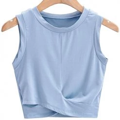 Levency Cross O Neck Tank Top New In