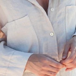 Levency Deep Pockets Linen Button Shirt New In