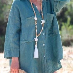 Levency Deep Pockets Linen Button Shirt New In