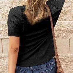 Levency Button Short Sleeve T Shirt New In