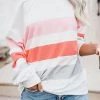 Levency Dew Shoulder Stripe Long Sleeve T Shirt