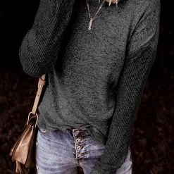 Levency New In Knot Backless Long Sleeve T Shirt