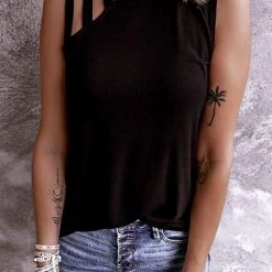 Levency Hollow Neck Sleeveless T Shirt New In