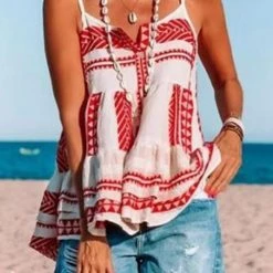 Levency Boho Print Slip Top New In