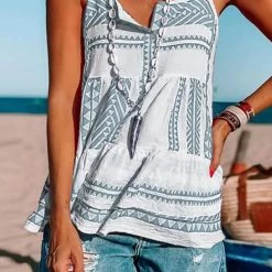 Levency Boho Print Slip Top New In