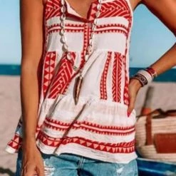 Levency Boho Print Slip Top New In