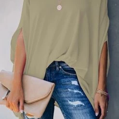 Levency New In Solid V Neck Bat Blouse 14 Levency New In Solid V Neck Bat Blouse
