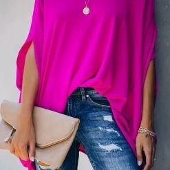 Levency New In Solid V Neck Bat Blouse 17 Levency New In Solid V Neck Bat Blouse